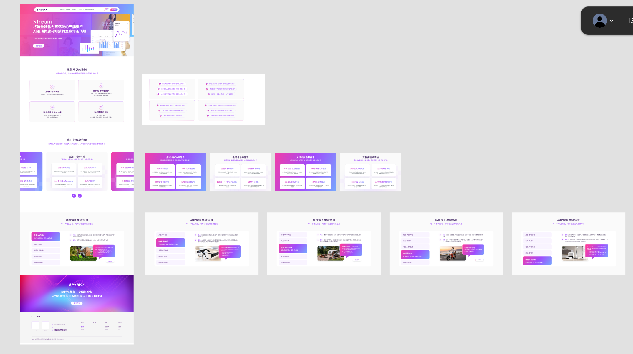 SparkX website content system overview